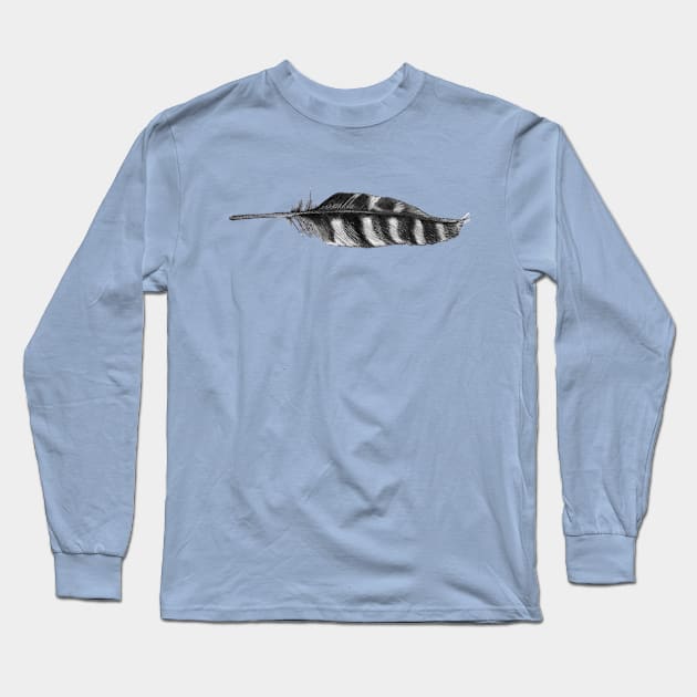 Lucky Feather Long Sleeve T-Shirt by SeanKalleyArt